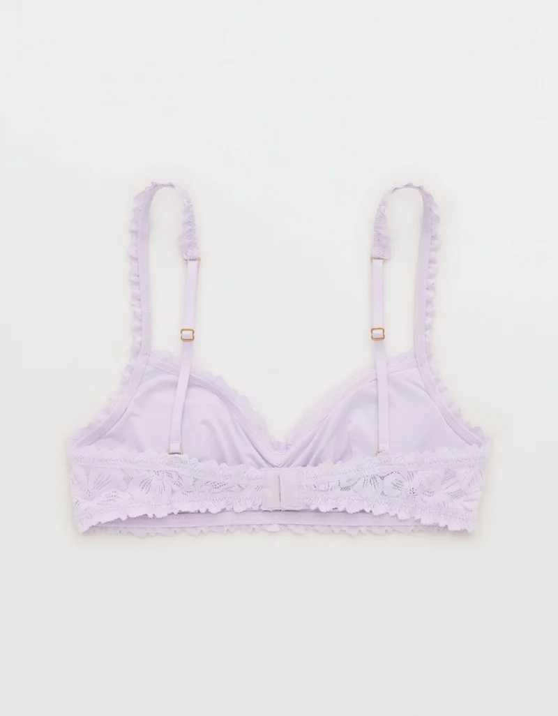Aerie  Show Off Rosey Lace Padded Plunge Bralette for Women | Best Price UAE